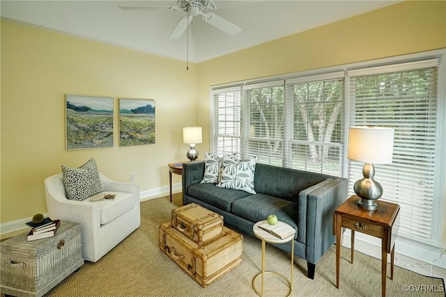 5116 Belmont Park Rd, Glen Allen, VA 23059 - living room with ceiling fan and carpet