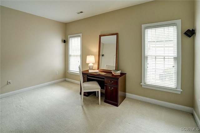 5116 Belmont Park Rd, Glen Allen, VA 23059 - home office featuring light colored carpet and baseboards