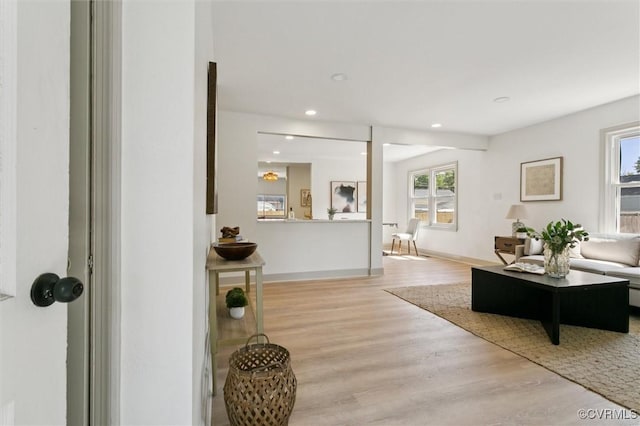 808 Penniman Rd, Williamsburg, VA 23185 - living area with healthy amount of natural light, light wood-style flooring, and recessed lighting