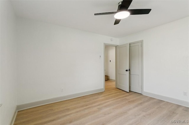 808 Penniman Rd, Williamsburg, VA 23185 - empty room featuring a ceiling fan and light wood-type flooring