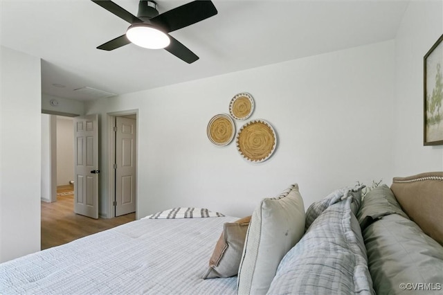808 Penniman Rd, Williamsburg, VA 23185 - bedroom featuring wood finished floors and ceiling fan