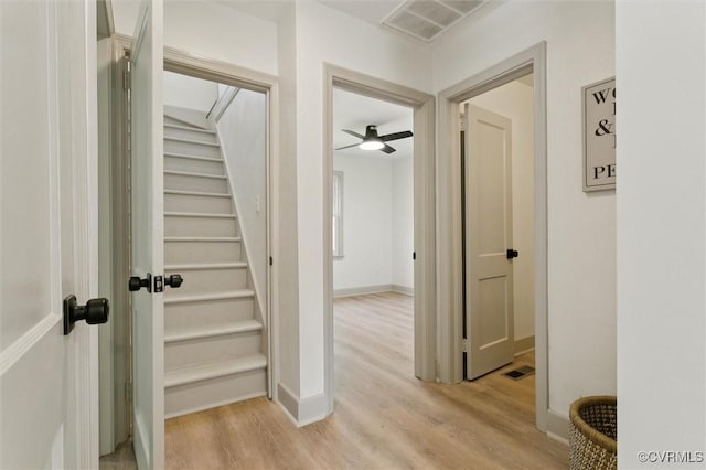 808 Penniman Rd, Williamsburg, VA 23185 - hallway featuring wood finished floors and stairs