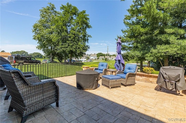 9401 Alsace Ct, Mechanicsville, VA 23116 - view of patio with grilling area and an outdoor hangout area
