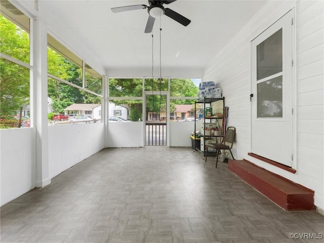 3204 Evergreen Ave, Hopewell, VA 23860 - sunroom with a ceiling fan