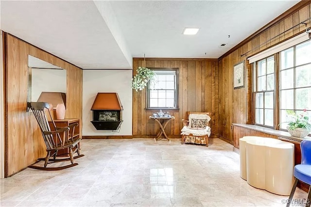 1600 Donora Ct, Henrico, VA 23229 - living area with wooden walls and ornamental molding