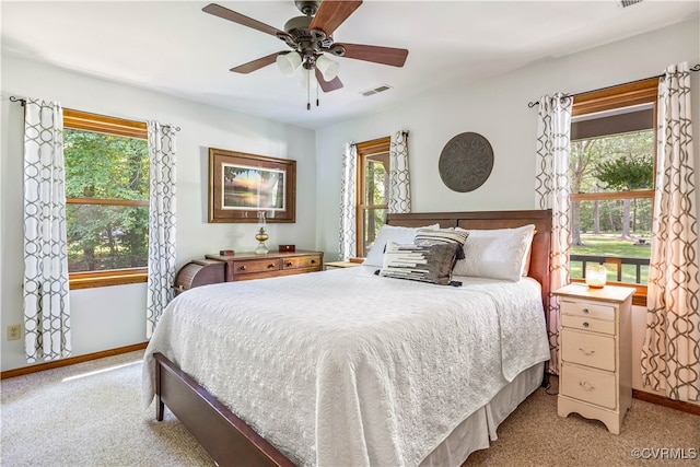 15615 Providence Rd, Prince George, VA 23805 - bedroom featuring light carpet and ceiling fan