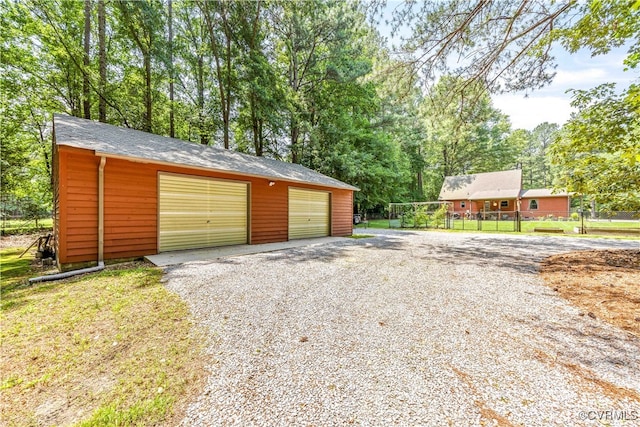 15615 Providence Rd, Prince George, VA 23805 - detached garage with gravel driveway