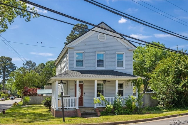 3608 Shell Rd, Newport News, VA 23661 - view of front of home featuring covered porch and a shingled roof