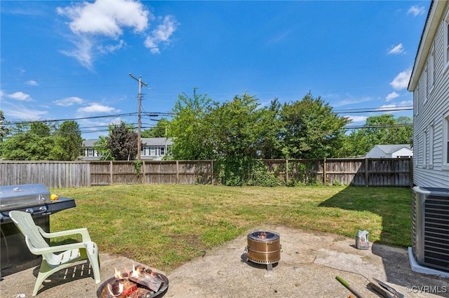 3608 Shell Rd, Newport News, VA 23661 - fenced backyard with an outdoor fire pit and a patio area