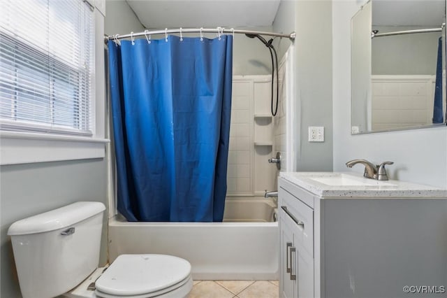 3608 Shell Rd, Newport News, VA 23661 - full bath with vanity, shower / bath combo, and tile patterned floors
