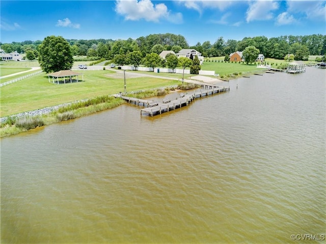 112 Rosemary Ct, Tappahannock, VA 22560 - drone / aerial view of a tree filled landscape and a nearby body of water