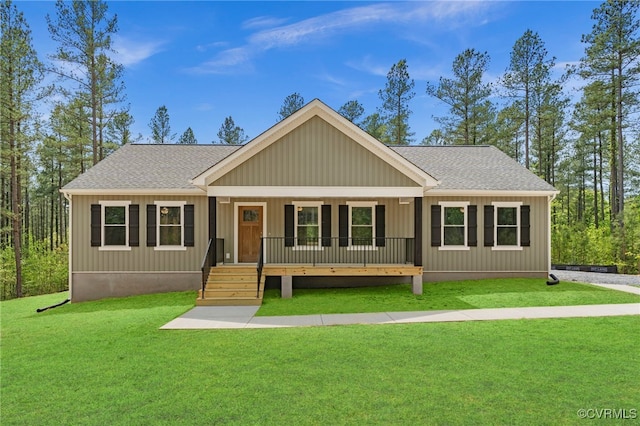 TBD Buckners Ln, Mineral, VA 23117 - view of front of home with roof with shingles, a porch, and a front yard