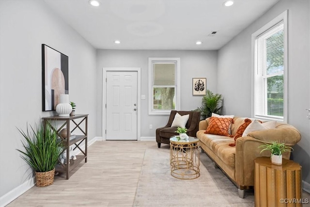 1808 N 20th St, Richmond, VA 23223 - living room with recessed lighting and light wood-type flooring