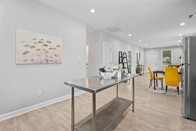 1808 N 20th St, Richmond, VA 23223 - home office featuring light wood-style floors and recessed lighting