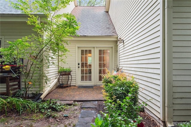 3110 Lake Shire Ct Unit 3110, Richmond, VA 23235 - view of exterior entry featuring roof with shingles and french doors