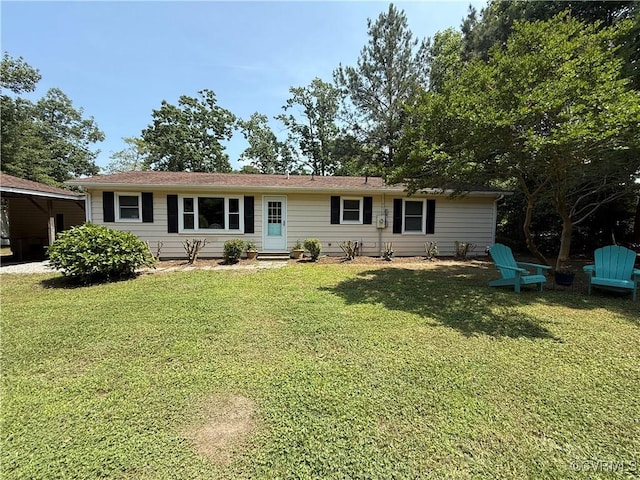 616 Long Point Ln, Topping, VA 23169 - single story home with a front yard and entry steps