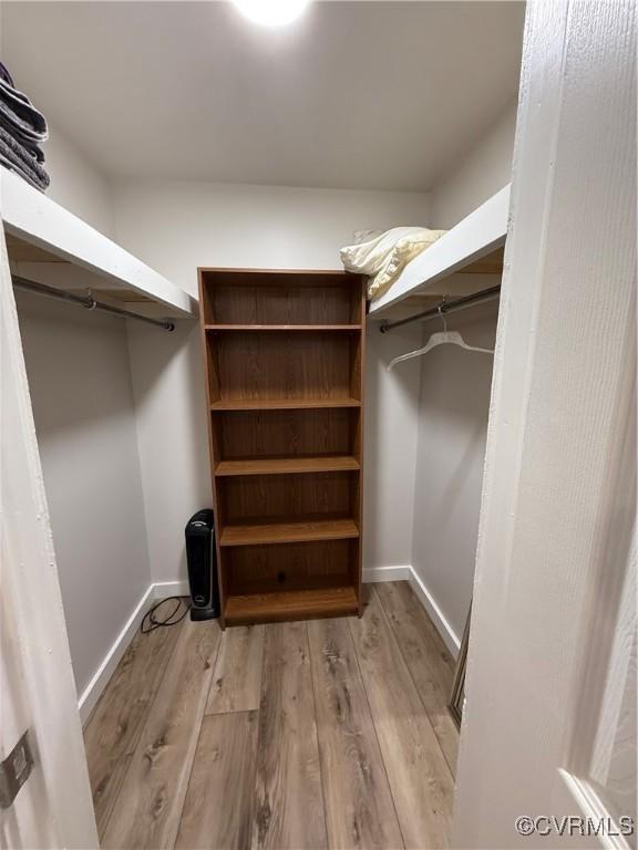 616 Long Point Ln, Topping, VA 23169 - spacious closet featuring light wood finished floors