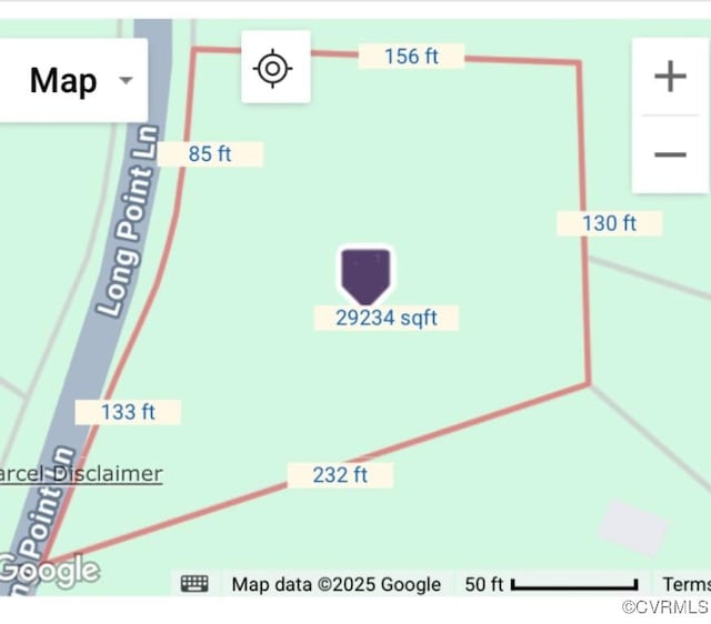 616 Long Point Ln, Topping, VA 23169 - map / location of property area