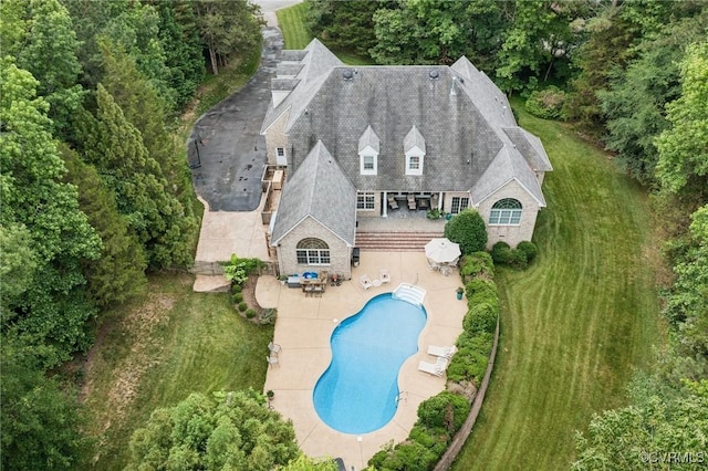 3631 Cannon Ridge Ct, Midlothian, VA 23113 - aerial view of property and surrounding area with a pool area
