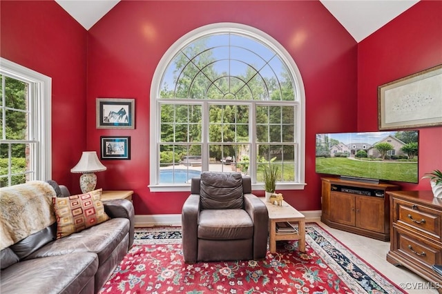3631 Cannon Ridge Ct, Midlothian, VA 23113 - living room with lofted ceiling and baseboards