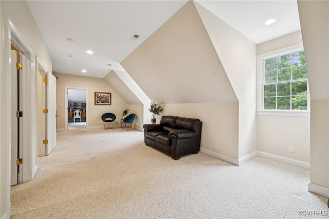 3631 Cannon Ridge Ct, Midlothian, VA 23113 - additional living space featuring carpet, vaulted ceiling, and recessed lighting