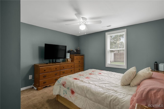 3315 Romancoke Ave, West Point, VA 23181 - carpeted bedroom featuring ceiling fan and baseboards