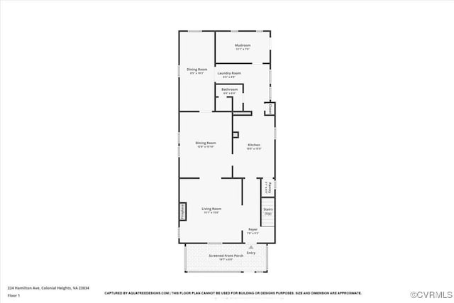 224 Hamilton Ave, Colonial Heights, VA 23834 - view of room layout