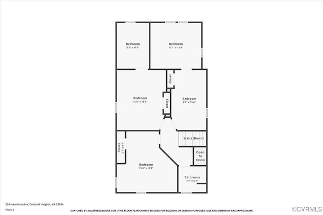 224 Hamilton Ave, Colonial Heights, VA 23834 - view of property floor plan
