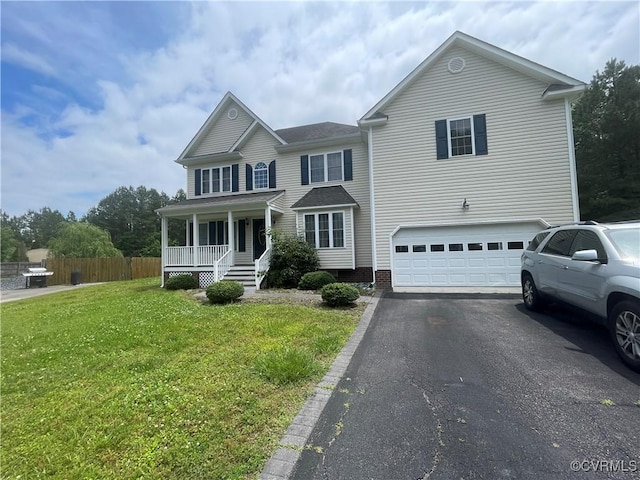 14005 Cooperton Cir, Chester, VA 23836 - view of front facade with a porch, an attached garage, and driveway