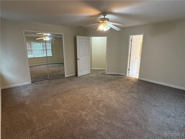 14005 Cooperton Cir, Chester, VA 23836 - unfurnished bedroom featuring carpet flooring, ceiling fan, and a closet