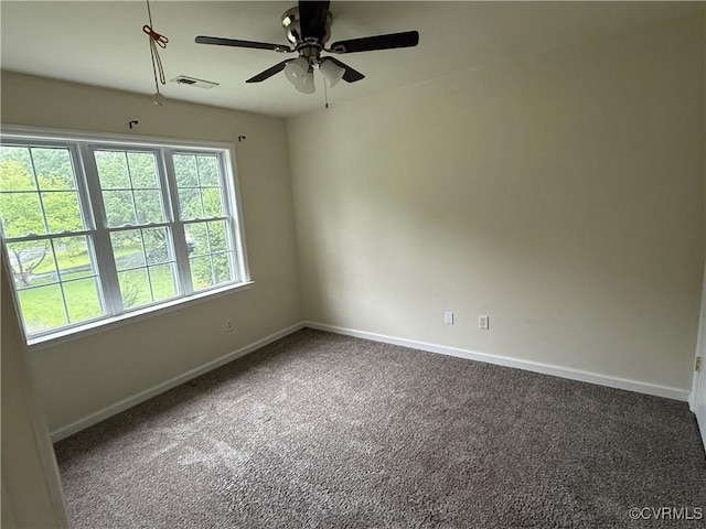 14005 Cooperton Cir, Chester, VA 23836 - carpeted spare room featuring baseboards and a ceiling fan