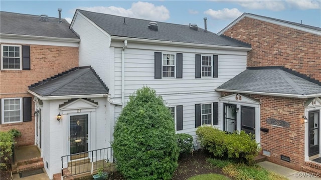 21 Rock Garden Ln, Henrico, VA 23228 - back of property featuring brick siding and roof with shingles
