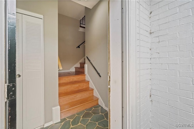 21 Rock Garden Ln, Henrico, VA 23228 - stairs featuring baseboards