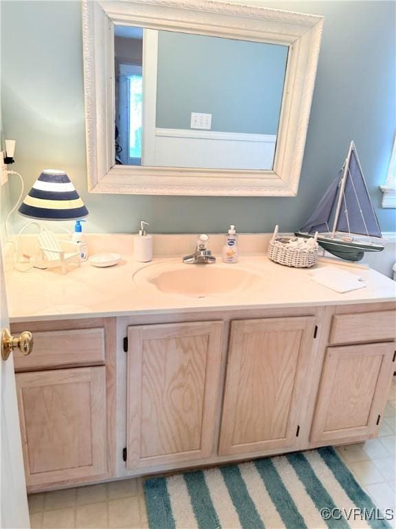 4030 Wellfords Wharf Rd, Warsaw, VA 22572 - bathroom featuring double vanity and tile patterned flooring