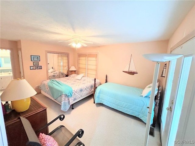 4030 Wellfords Wharf Rd, Warsaw, VA 22572 - bedroom featuring a ceiling fan and carpet
