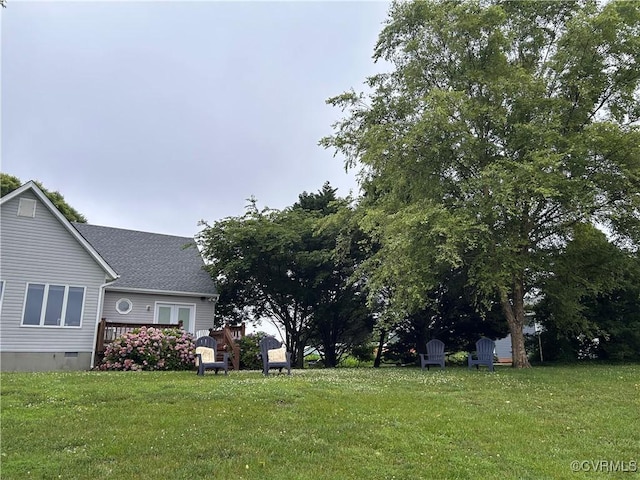 4030 Wellfords Wharf Rd, Warsaw, VA 22572 - view of green lawn featuring a deck