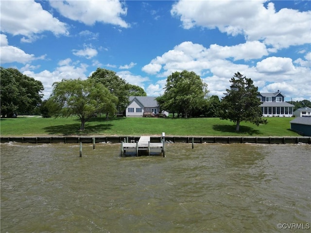 4030 Wellfords Wharf Rd, Warsaw, VA 22572 - water view featuring a dock
