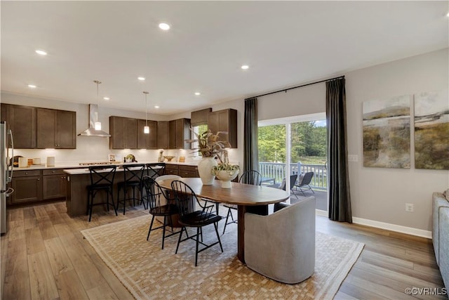 15707 Greenhart Dr, Chesterfield, VA 23832 - dining area featuring light wood-style flooring and recessed lighting