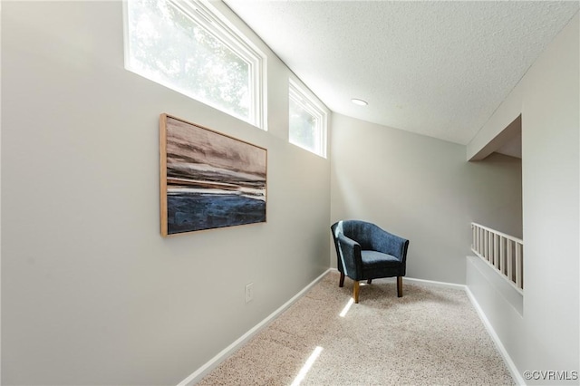 3111 Three Bridges Rd, Midlothian, VA 23112 - sitting room with a textured ceiling and carpet floors