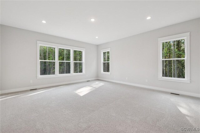 5-6 Pocahontas Trl, Providence Forge, VA 23089 - unfurnished room featuring plenty of natural light, recessed lighting, and carpet flooring