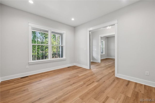5-6 Pocahontas Trl, Providence Forge, VA 23089 - unfurnished room with light wood finished floors and recessed lighting