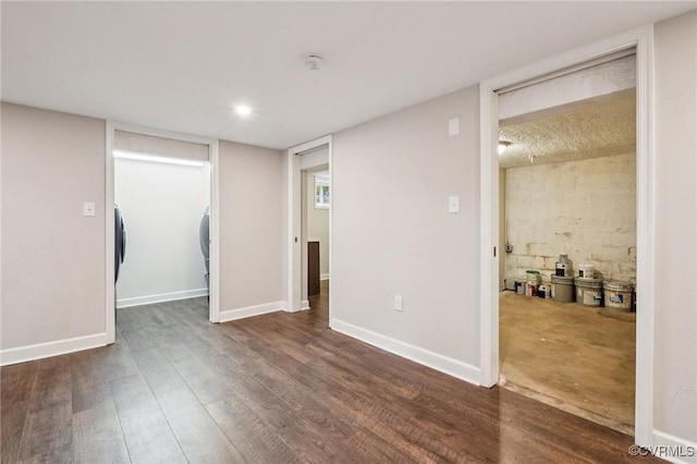 610 N 39th St, Richmond, VA 23223 - finished below grade area with dark wood-style floors and baseboards