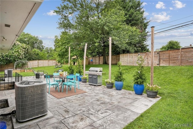 610 N 39th St, Richmond, VA 23223 - fenced backyard with outdoor dining space, a patio area, and area for grilling