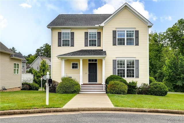 14812 Diamond Creek Ter, Chesterfield, VA 23113 - view of front facade featuring a front yard and roof with shingles