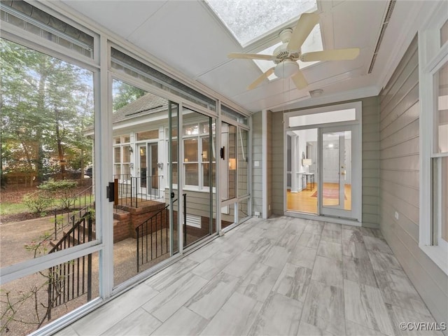 9313 Owl Trace Ct, Chesterfield, VA 23838 - unfurnished sunroom with french doors and a ceiling fan