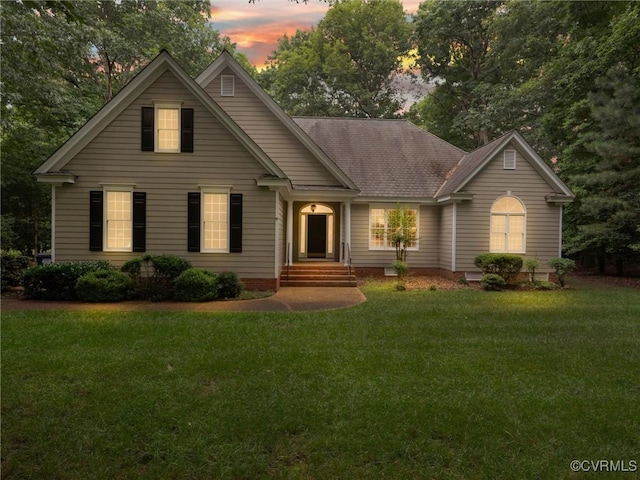 9313 Owl Trace Ct, Chesterfield, VA 23838 - traditional-style home featuring a front lawn and roof with shingles