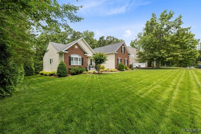 206 Twin Crest Dr, Chesterfield, VA 23236 - view of front of home featuring brick siding and a front lawn
