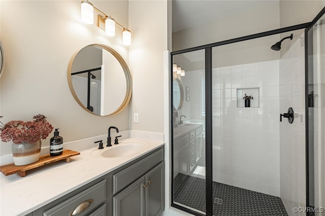 15813 Maclear Dr, Midlothian, VA 23112 - bathroom featuring a stall shower and vanity