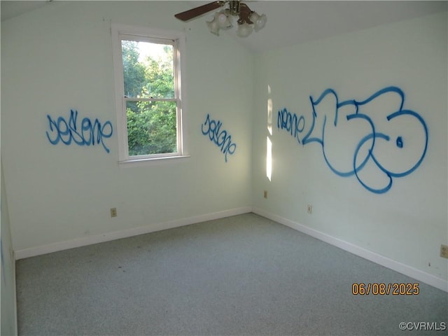 9630 Beaver Bridge Rd, Chesterfield, VA 23838 - carpeted empty room featuring lofted ceiling and a ceiling fan