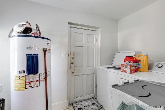 18 E 36th St, Richmond, VA 23224 - washroom with water heater and washer and dryer